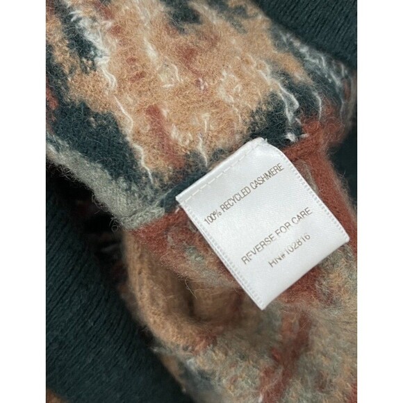 Garnet Hill Women's XS Patchwork Recycled Cashmere Sweater Dress - Picture 9 of 9